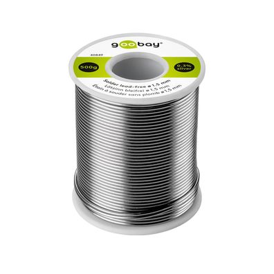 goobay Lötzinn bleifrei 1,5 mm 500 g mit Flussmittel SnAgCu