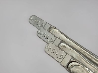 Reinzinn Stangen Sn99,9 Lötstangen 1kg-100g Dreikant Stab, Lebensmittelzinn