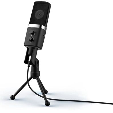 uRage USB-C Tisch-Mikrofon Stream HD Hand-Mikrofon Standfuß Ständer PC Mikro Mic