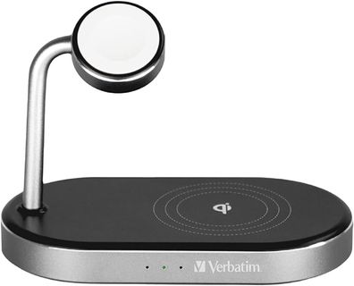 Verbatim Wireless Charger, 3-in-1 Schnellladen schwarz