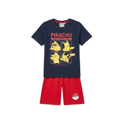Pokémon Sommer Pyjama Kinder Baumwolle Shorty Schlafanzug Freizeit