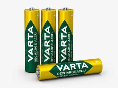 4x AAA Varta 800mAh NIMH AKKU Wiederaufladbar Batterie Rechargeable Micro