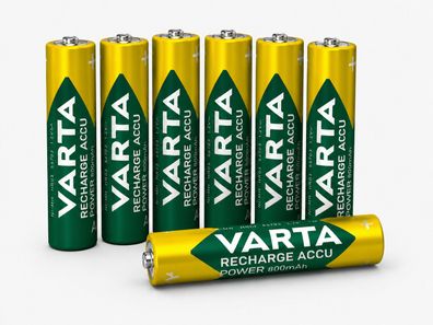 8x AAA Varta 800mAh NIMH AKKU Wiederaufladbar Batterie Rechargeable Micro