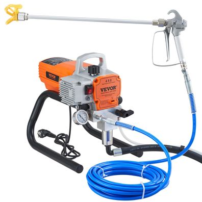 VEVOR Airless Farbspritzgerät 1800 W 3000 psi mit 9 m Schlauch