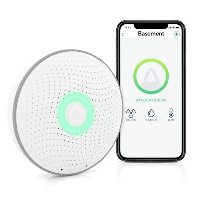 Airthings Wave Radon Smart Radon Detektor mit App batteriebetrieben