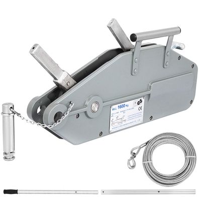 Moh Manueller Kettenzug 1600 kg 25 m Stahlseil Handwinde Defekt