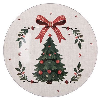 Clayre & Eef Unterteller Ø 40 cm Beige Kunststoff (Gr. Ø 40x1 cm)