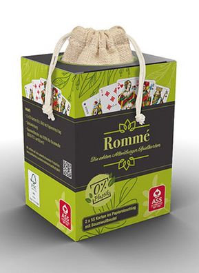 Rommé mit französischem Bild - plastikfrei, FSC