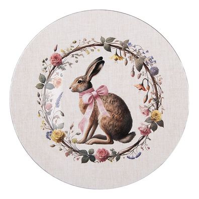 Clayre & Eef Unterteller Ø 33 cm Beige Kunststoff (Gr. Ø 33x1 cm)
