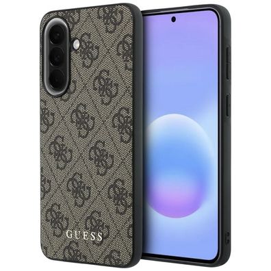 Hülle Guess Galaxy A37 Kunstleder braun Logo Classic goldfarbig