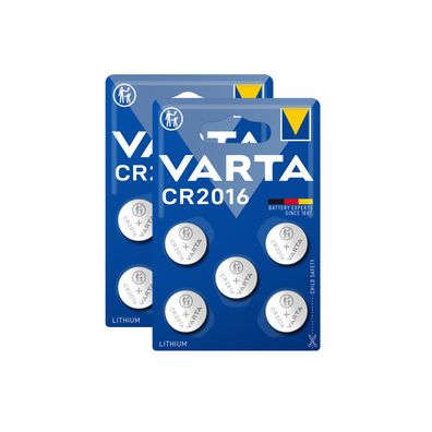 2x Varta CR2016 CR DL 2016 Knopfzelle Batterie 3V 5er Blister Lithium