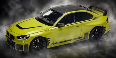 BMW Miniatur M2 G87 1:18 Sao Paulo Gelb Diecast Modellauto Modellbau Modellauto