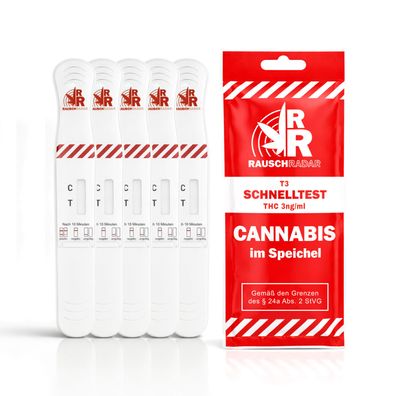 5x THC Drogentest Speicheltest Schnelltest 3,0 ng/ml höchste Sensibilität Rauschradar