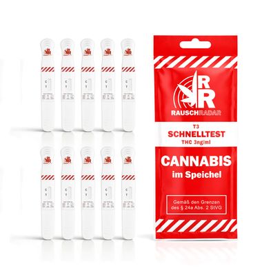 10x THC Drogentest Speichel Schnelltest 3,0 ng/ml höchste Sensibilität Rauschradar