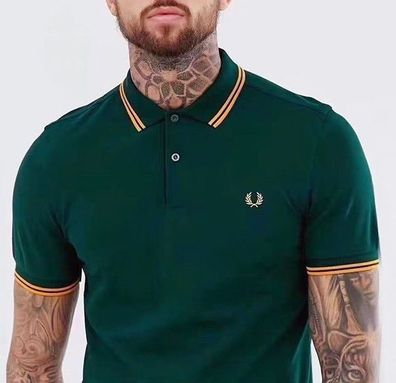Fred Perry Poloshirt Kurzarm Polohemd Herren Schwarz Weiß Navy