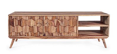 TV-Board Kant 145 x 35 x 49 cm Holz und Stahl Lowoard Wohnzimmer Neu