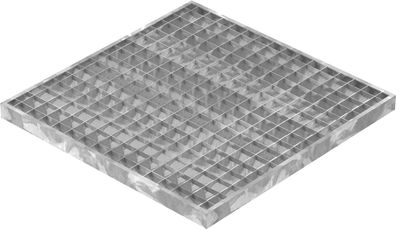 Garagen-Gitterrost | Maße: 490x490x30 mm 30/30 mm | aus S235JR (St37-2), im Vollbad