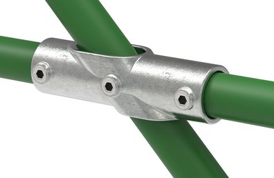 Rohrverbinder | Kreuzstück 30-45° | 130D48 | 48,3 mm | 1 1/2" | Feuerverzinkt u