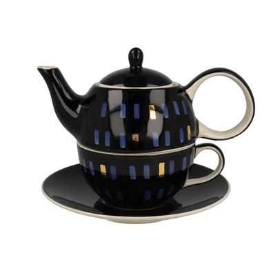 Cha Cult Tea for one "Arturo" 4 tlg. mit Goldauflage