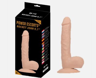 Dildo Anal realistisch Saugfuß Länge ca 23 cm Natur BR 110