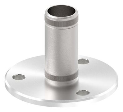 Wand- und Bodenanker mit Rändelung für Rohr 33,7 x 2,0 mm | V2A