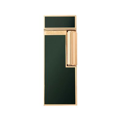 Colibri Feuerzeug Continental grün / gold, unbefüllt