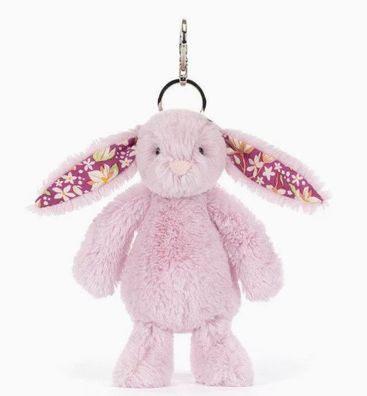 Jellycat Plüschtier-Anhänger, Blumenbusch, lila-bernsteinfarbenes Kaninchen, 10 cm