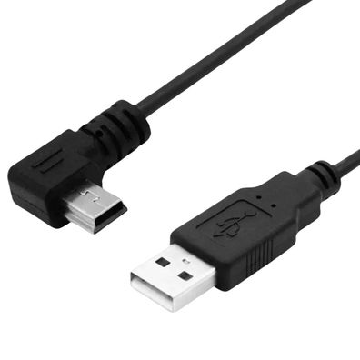 J22 USB 2.0 A auf Mini USB Kabel 90 Grad rechtwinklig Ladekabel 100cm für Auto GPS