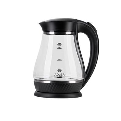 Adler AD 1274 B Wasserkocher 1,7?L - 2200?W, LED, 360°-Sockel, Schwarz