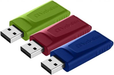 Verbatim USB 2.0 Stick 16GB Set 3er Pack Für Schule, Arbeit und Zuhause