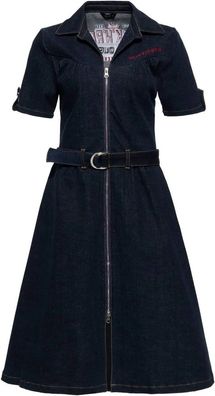 Queen Kerosin Damen Retro Denim Kleid "Rockn Roll Rebel Queens" QKU46032