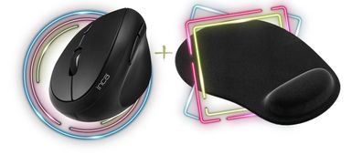 2in1 Set Wireless 1600 DPI Funk Maus & Mauspad 3mm