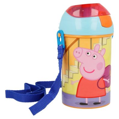 Peppa Pig Flasche für Kindergarten & Schule 450?ml mit Deckel