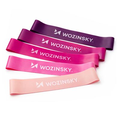 Wozinsky Fitnessbänder Set 5er Widerstandsbänder TPE Mini Loop Training