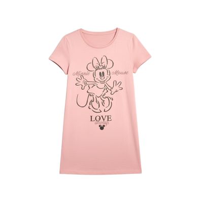 Disney Minnie Mouse Damen Nachthemd Baumwolle Schlafshirt Nachtwäsche