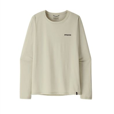 Patagonia Women Longsleeve L/S Cap Cool Daily - Boardshort Logo dyno white