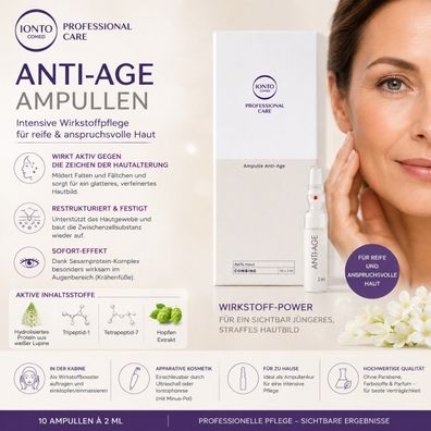 IONTO-COMED ANTI-AGE Ampullen 10 x 2 ml - Wirkstoffkur für reife Haut