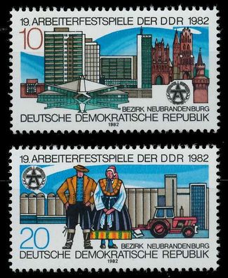 DDR 1982 Nr 2706-2707 postfrisch SE368CA