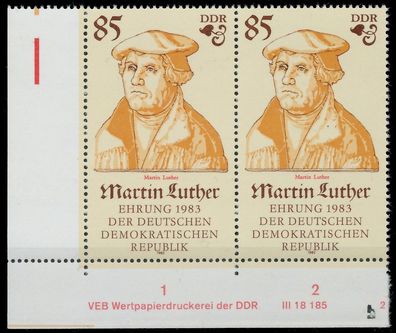 DDR 1982 Nr 2757DV WPD 2 postfrisch WAAGR PAAR XAC082E