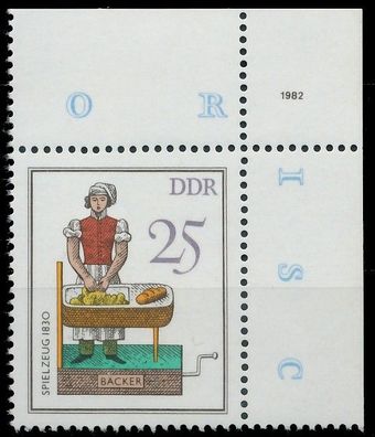 DDR 1982 Nr 2760 postfrisch ECKE-ORE SE3EAFE