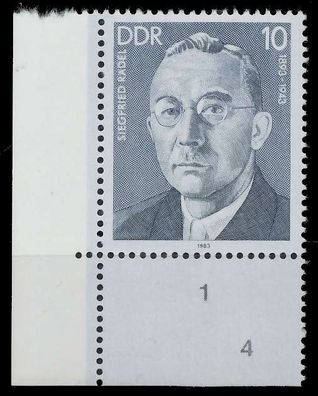 DDR 1983 Nr 2769R1-F4 postfrisch ECKE-ULI XAC095A