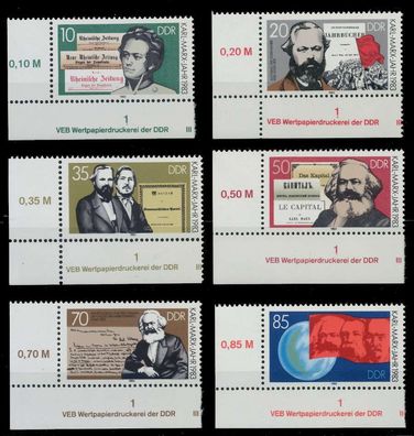 DDR 1983 Nr 2783-2788 postfrisch ECKE-ULI XAC09FA