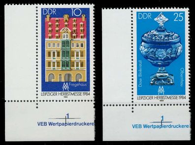 DDR 1984 Nr 2891-2892 postfrisch ECKE-ULI XAC6782