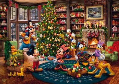 Disney | Mickey & Minnie beim Baumschmücken, Kinkade