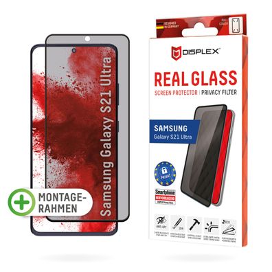 Displex Sichtschutz / Privacy Panzerglas vollflächig Samsung Galaxy S21 Ultra