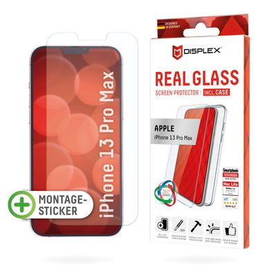 Displex Panzerglas 10H inklusive Handyhülle transparent für Apple iPhone 13 Pro