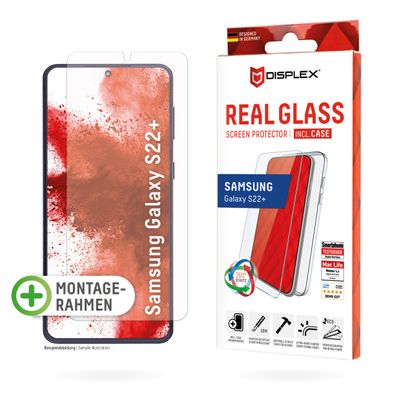Displex Panzerglas 10H inklusive Handyhülle transparent für Samsung Galaxy S22