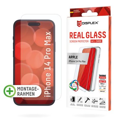 Displex Panzerglas 10H inklusive Handyhülle transparent für iPhone 14 Pro Max