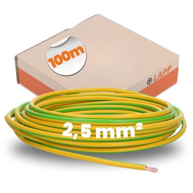 Lapp PVC Einzelader H07V-K 2,5 mmÂ² grén-gelb ca. 70 m