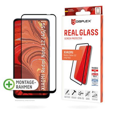 Displex Panzerglas 10H vollflächig für Xiaomi Redmi Note 12 4G/5G